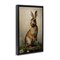 Stupell Industries Dark Rabbit Portrait Floating Frame Design By Petal Prints Design